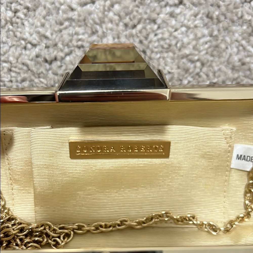 Sondra Roberts Sequin Clutch Bag - Gold and Orange - Picture 3 of 8